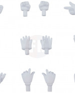 Original Character Parts for Nendoroid Doll figúrkas Hand Parts Set Gloves Ver. (White)